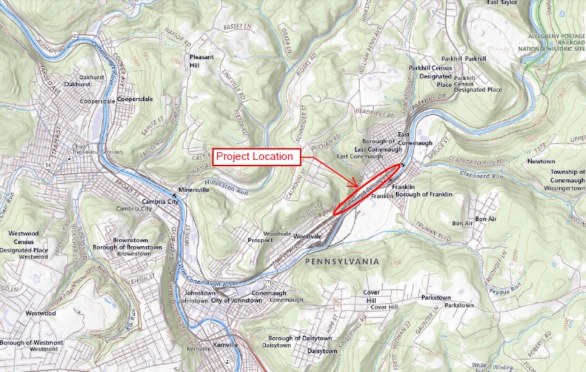 Johnstown CP C Project Location